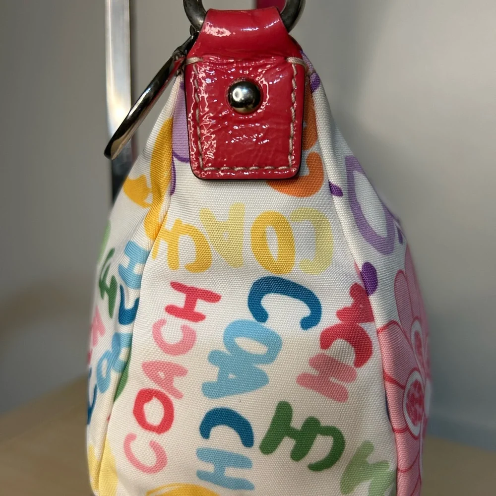 Coach Poppy Daisy Floral Graffiti Shoulder Bag Y2K - Picture 6 of 10